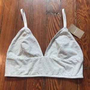 NWT Madewell striped bralette- Medium